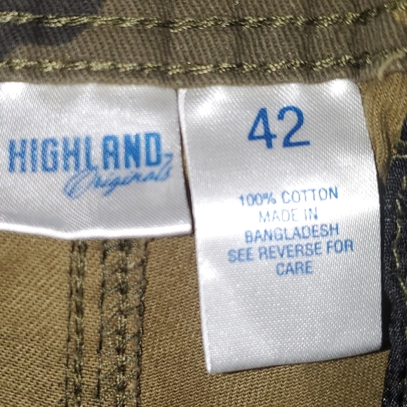 Men's Highland Originals Camo Shorts Size 42 - Picture 3 of 3